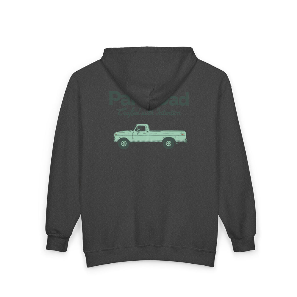 Park Dad Full-Zip Hoodie — 'Park' Truck Graphic Zip-Up Sweatshirt for Fathers