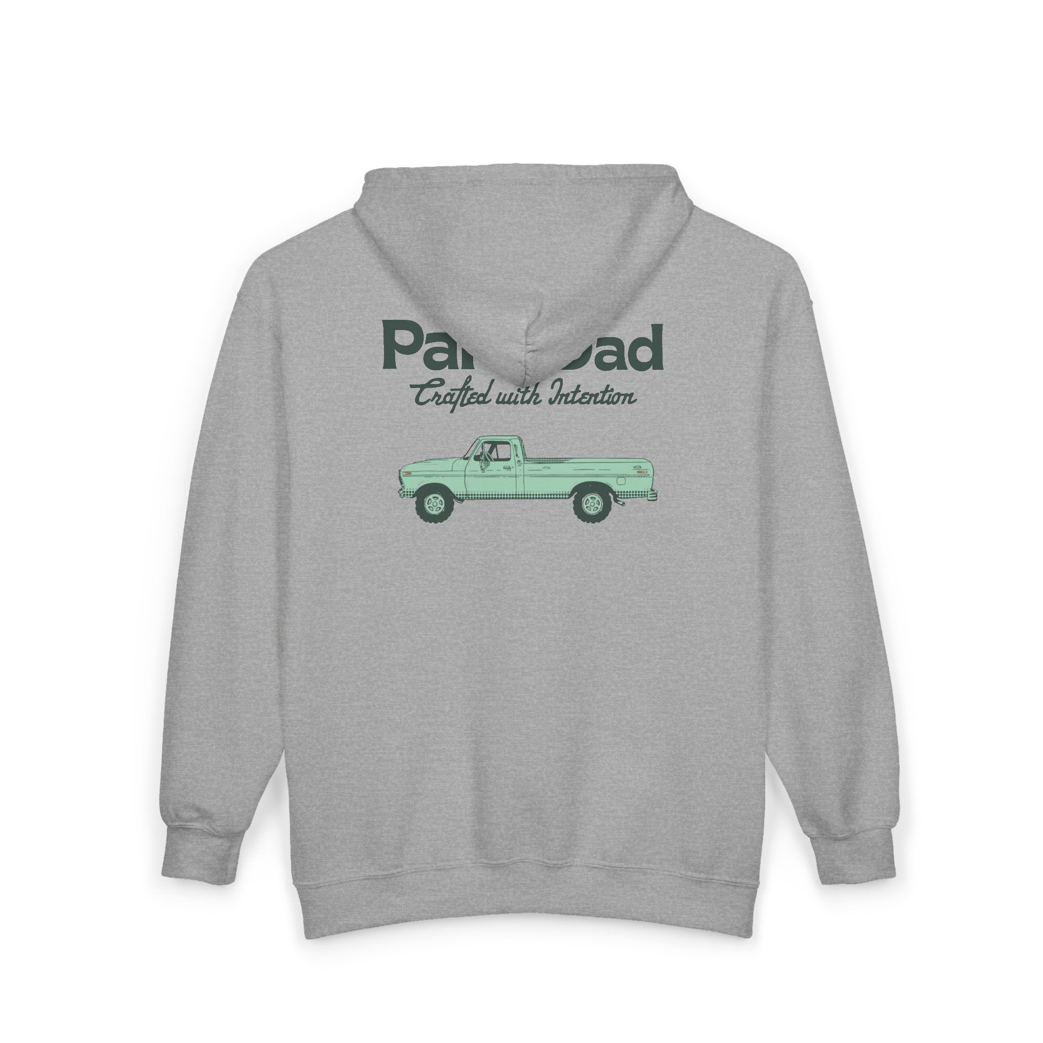 Park Dad Full-Zip Hoodie — 'Park' Truck Graphic Zip-Up Sweatshirt for Fathers