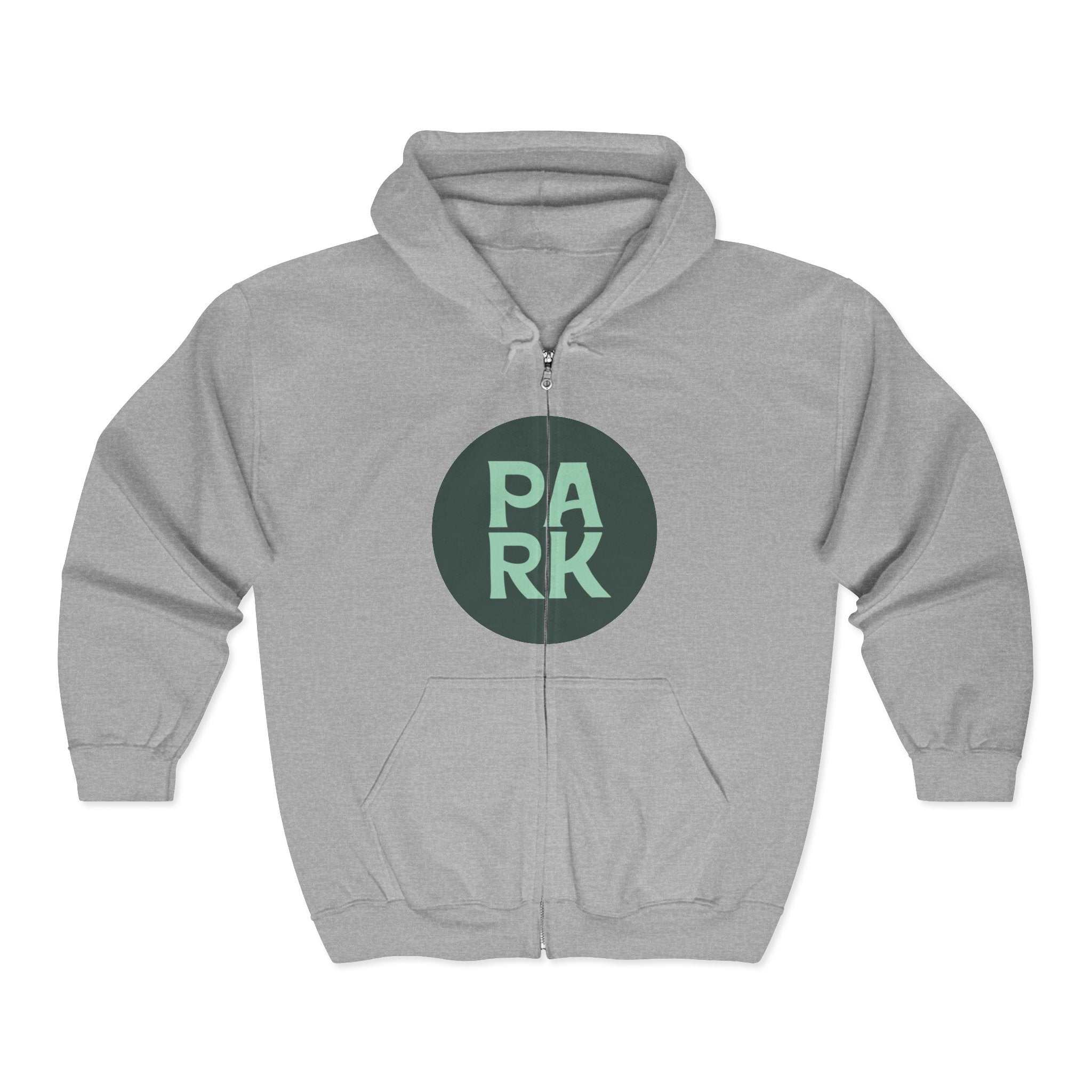 Park Dad Full-Zip Hoodie — 'Park' Truck Graphic Zip-Up Sweatshirt for Fathers