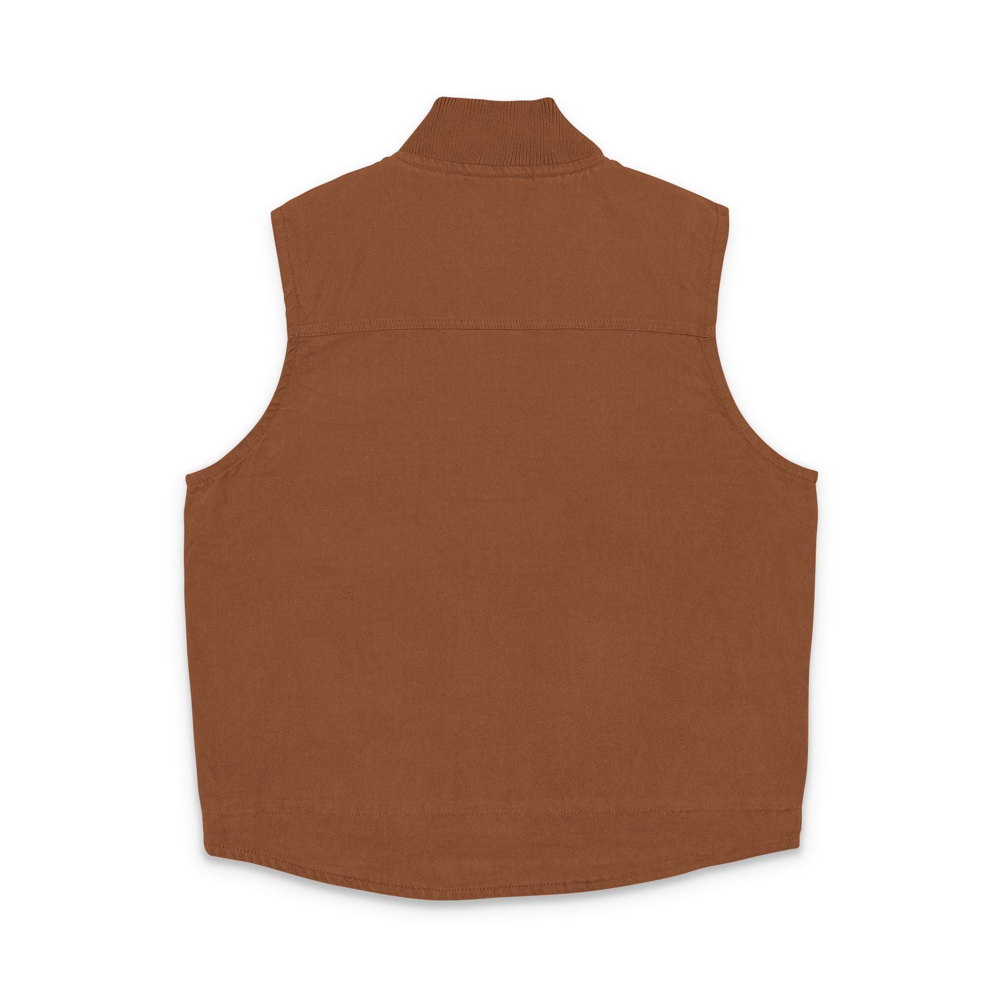 Washed Duck Cloth Vest — Embroidered Rustic Bison Logo