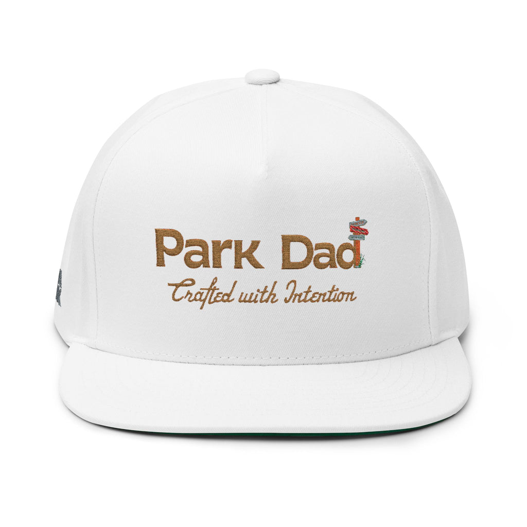 Park Dad Embroidered Flat Bill Cap