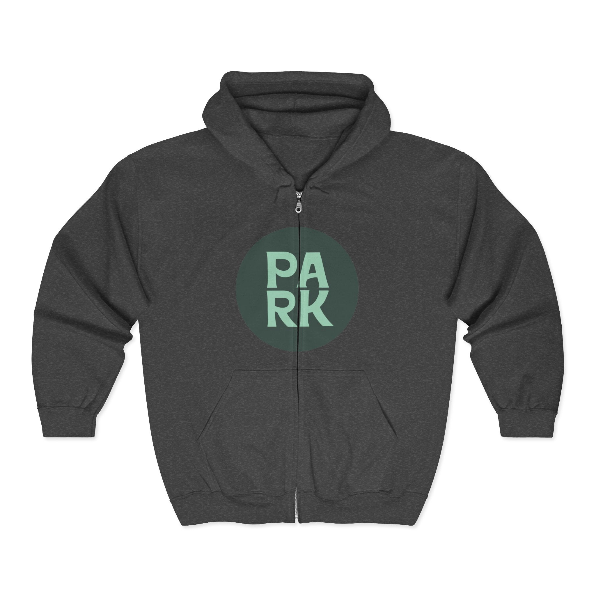 Park Dad Full-Zip Hoodie — 'Park' Truck Graphic Zip-Up Sweatshirt for Fathers